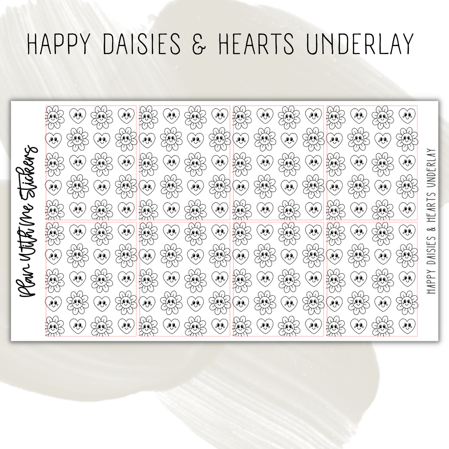 Happy Daisies & Hearts Underlay