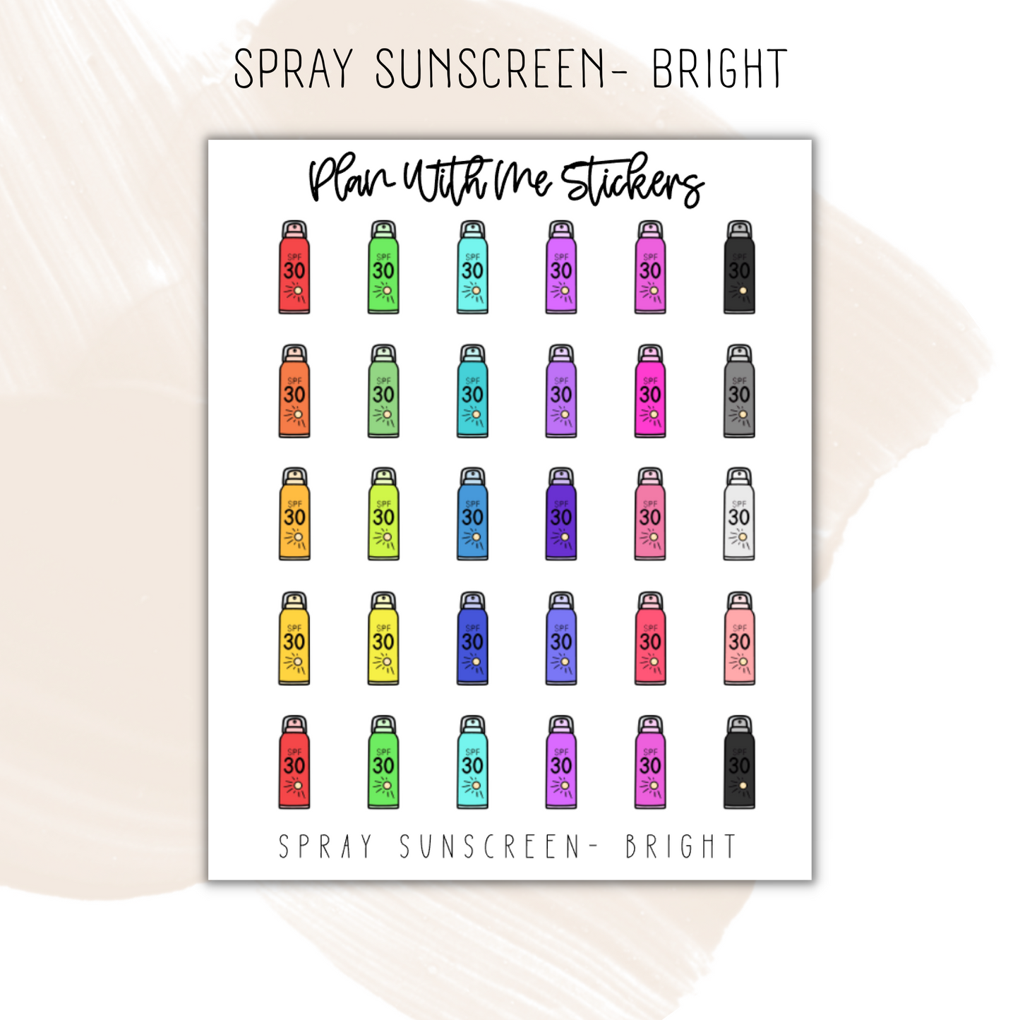 Spray Sunscreen | Doodles