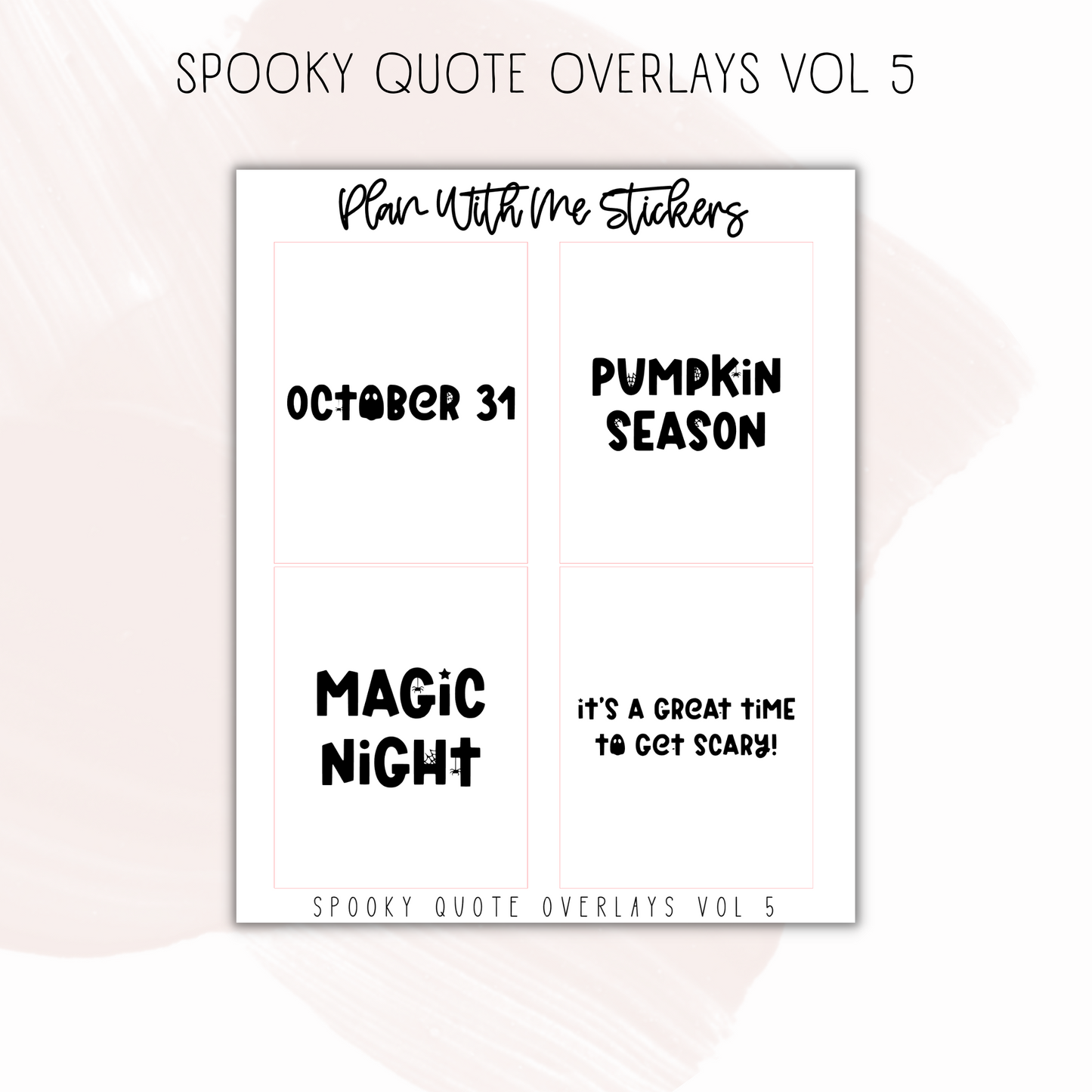 Spooky Quote Overlays Vol 5