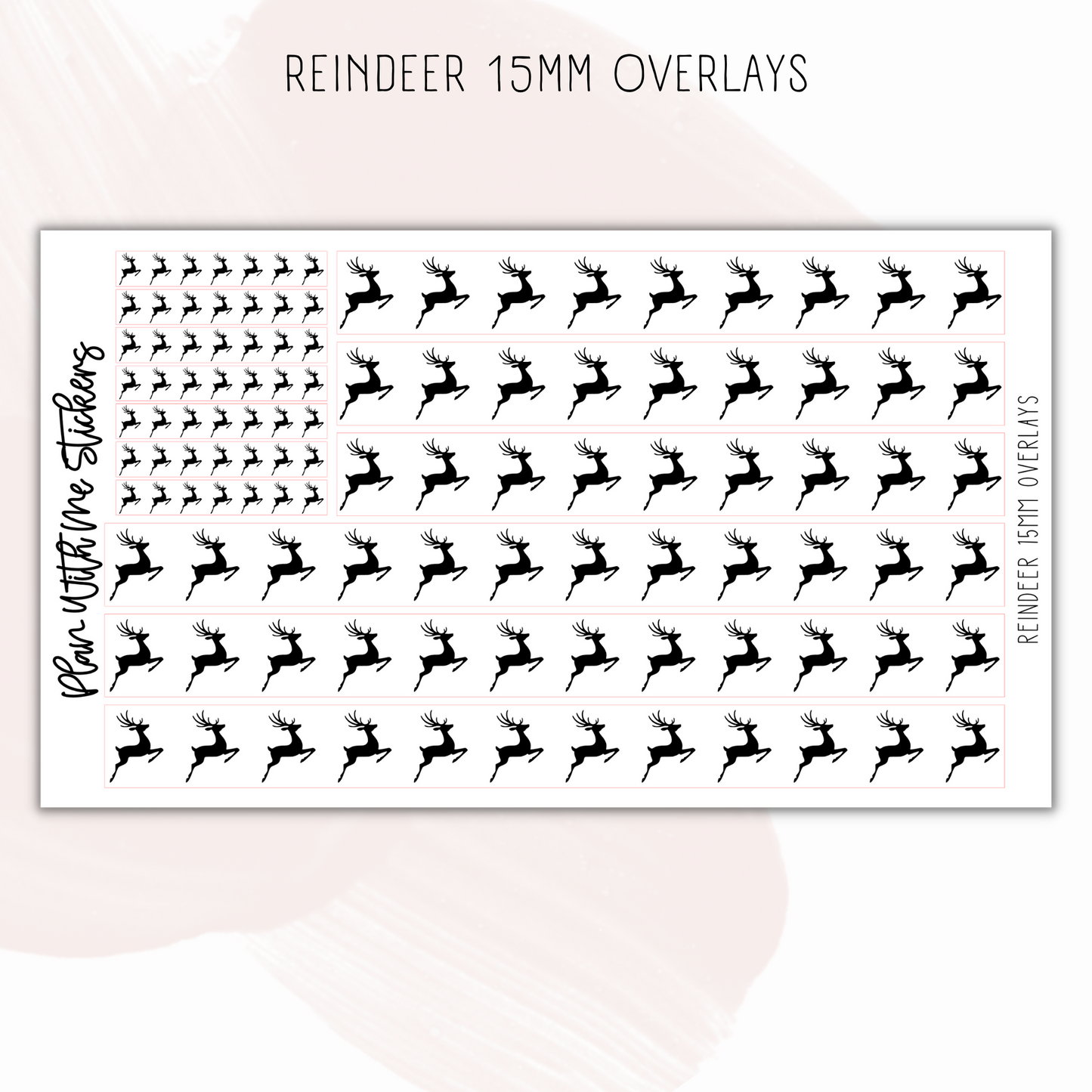 Reindeer 15mm Overlays