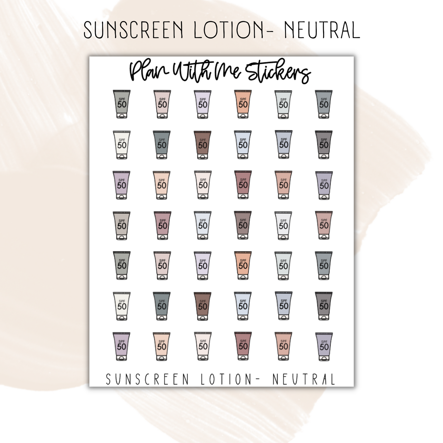 Sunscreen Lotion | Doodles