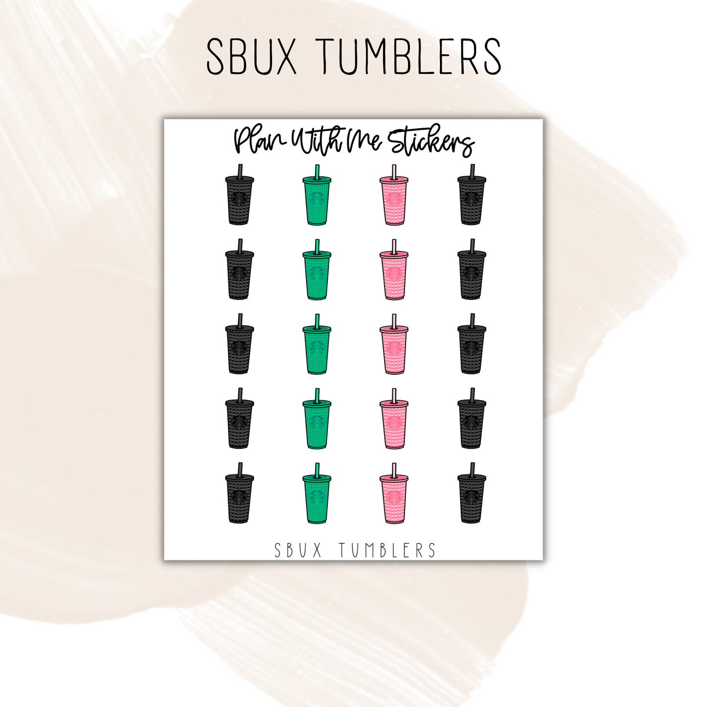 SBux Tumblers| Doodles