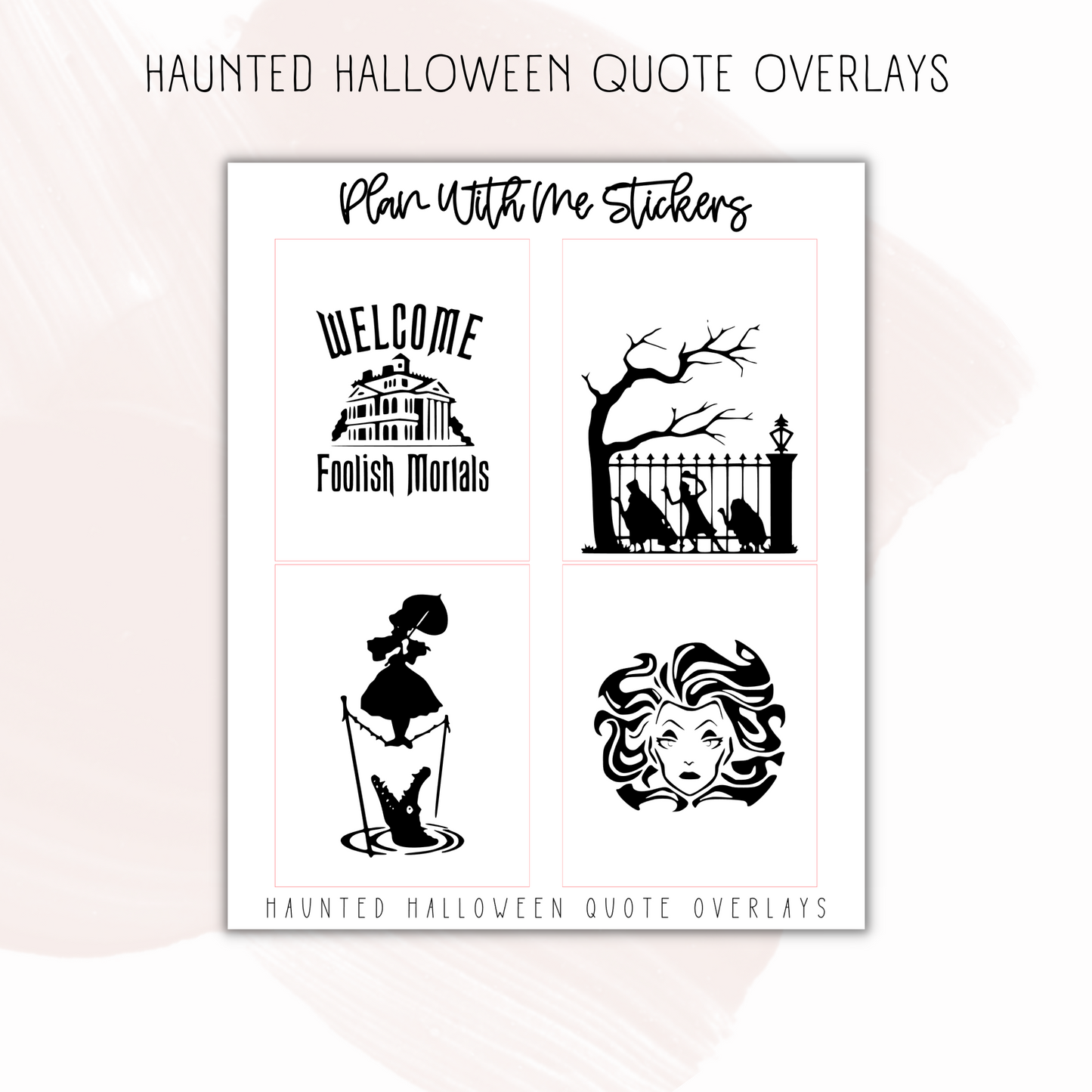 Haunted Halloween Quote Overlays