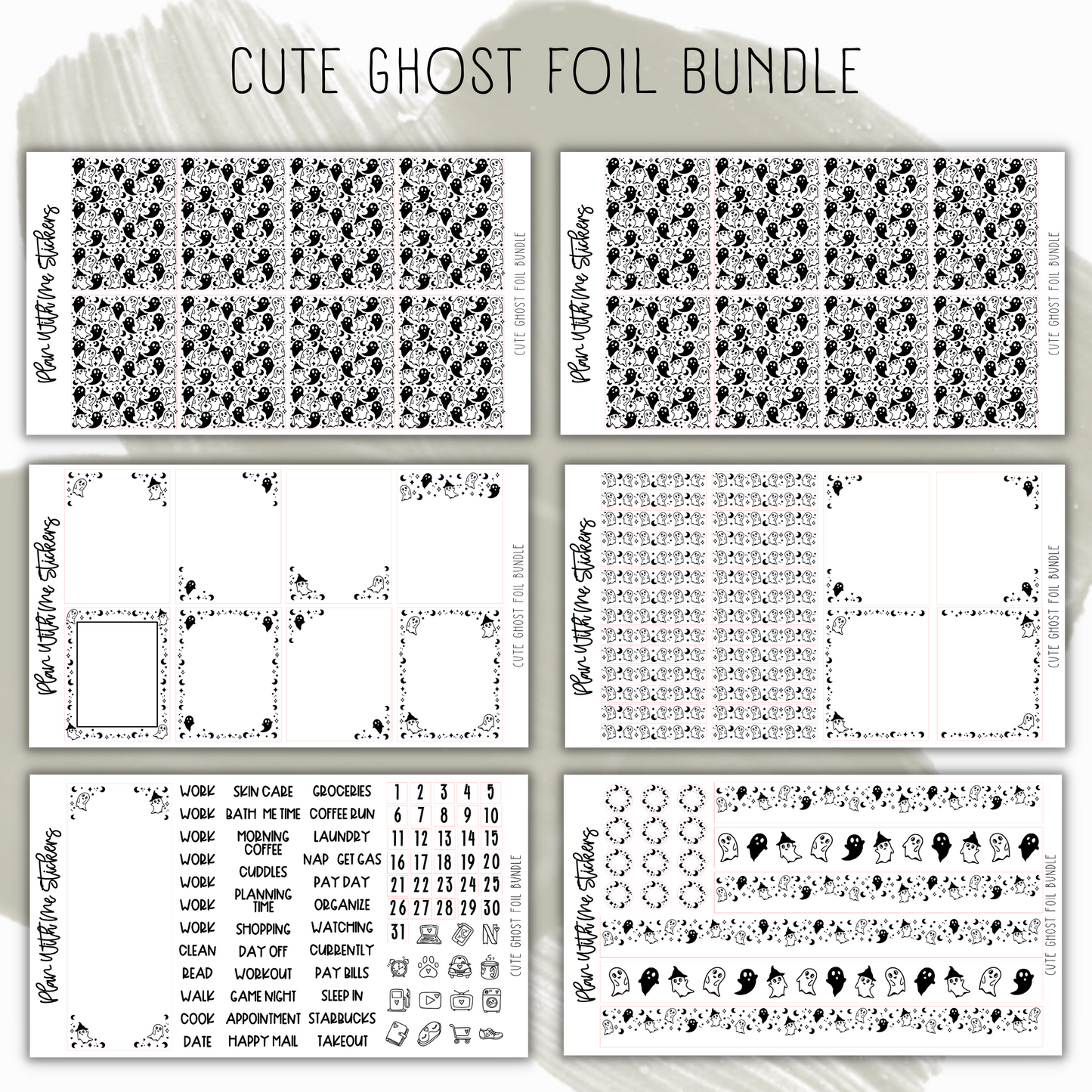 Cute Ghost Foil Bundle