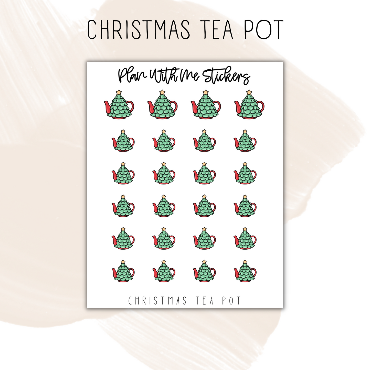Christmas Tea Pot | Doodles
