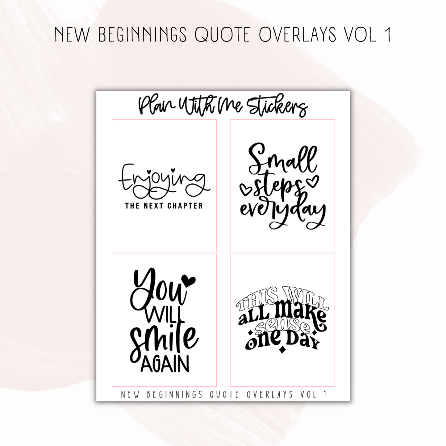 New Beginnings Quote Overlays Vol 1