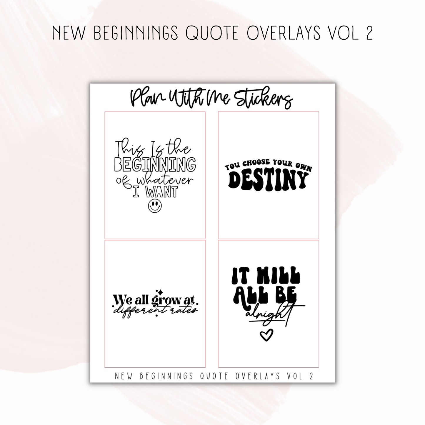 New Beginnings Quote Overlays Vol 1