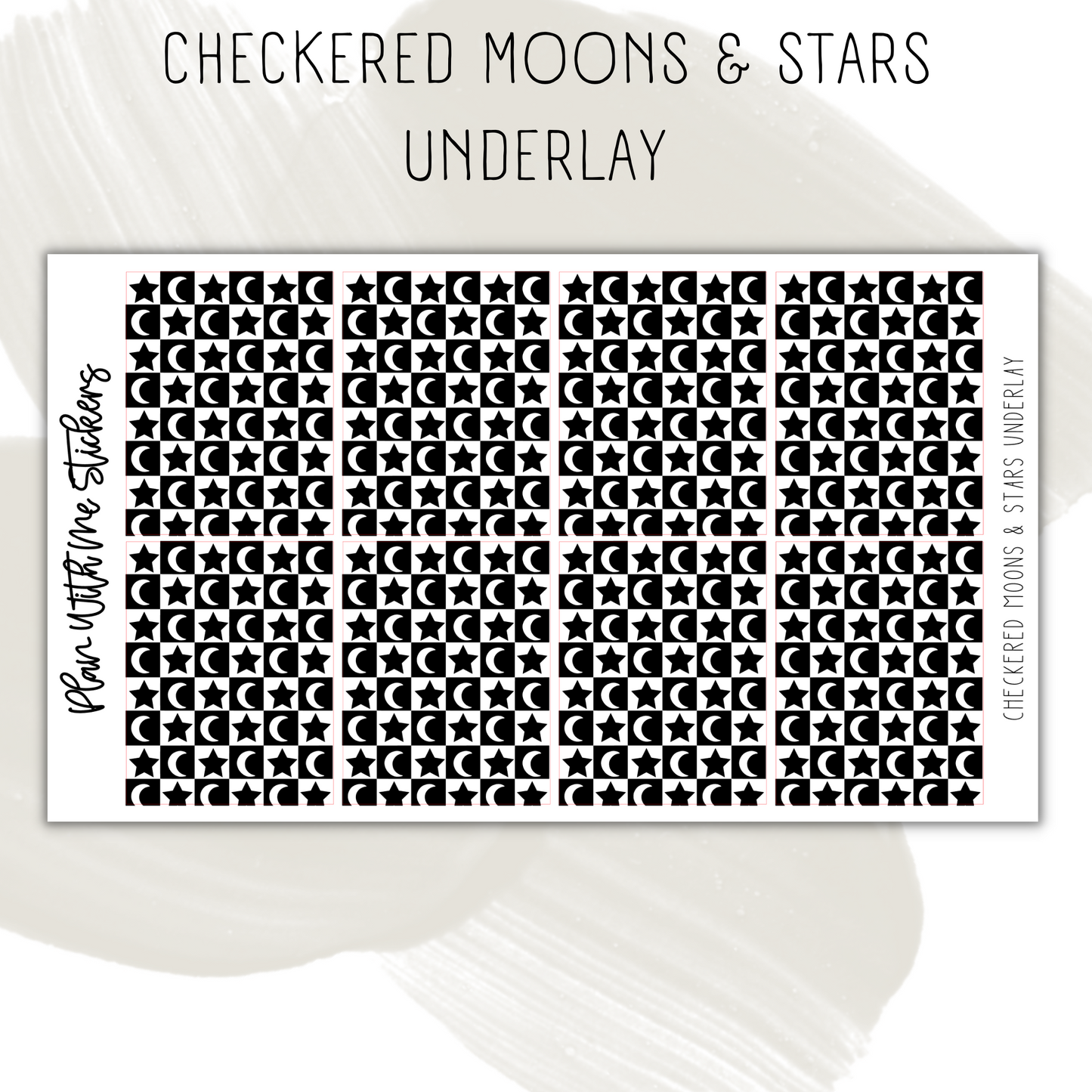 Checkered Moons & Stars Underlay