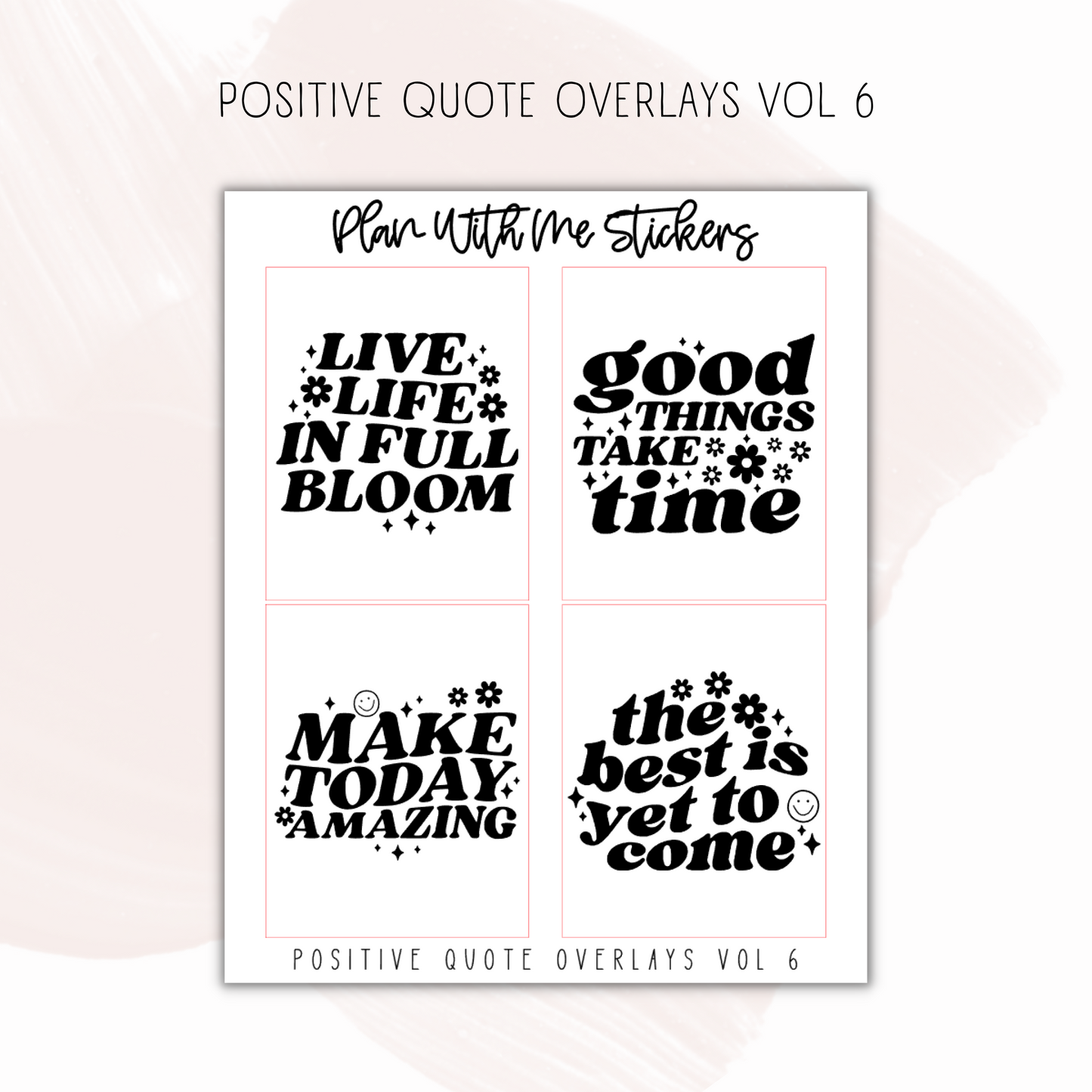 Positive Quote Overlays Vol 6