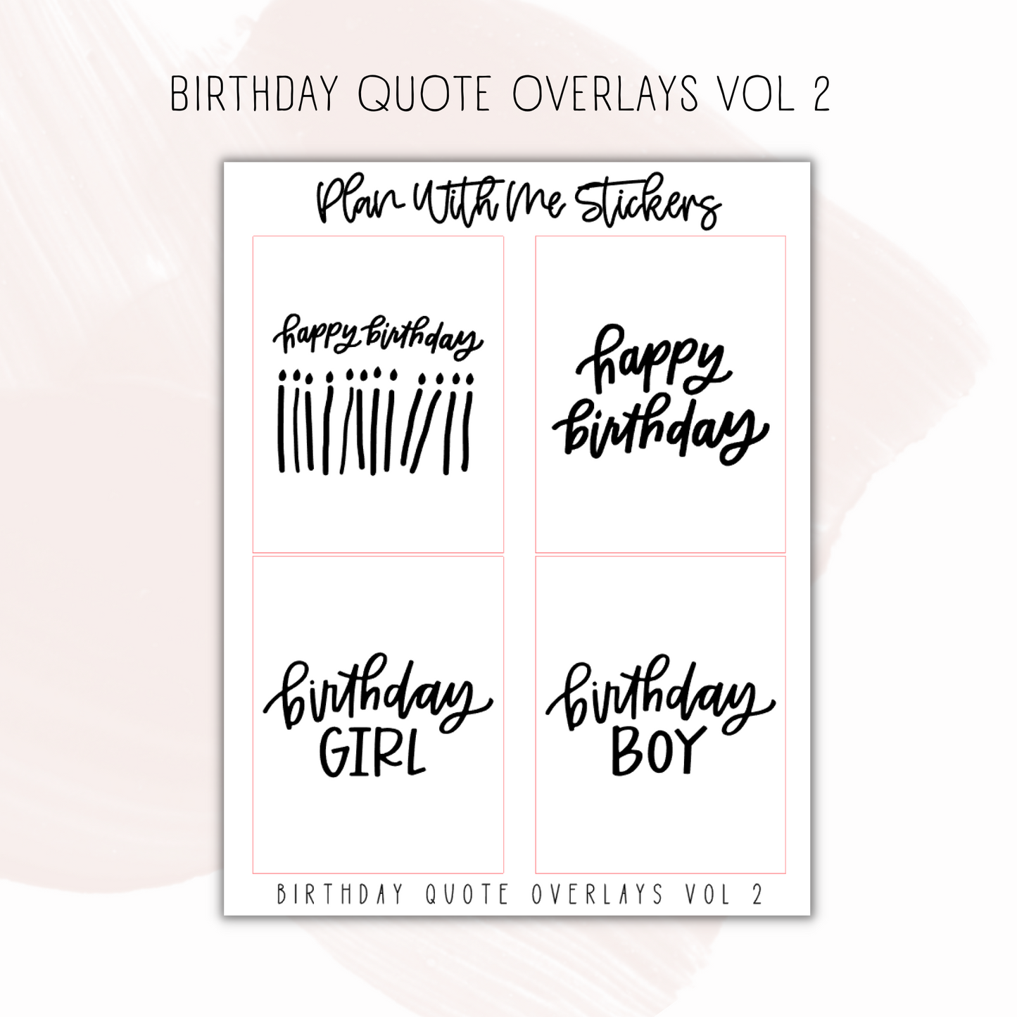 Birthday Quote Overlays Vol 2