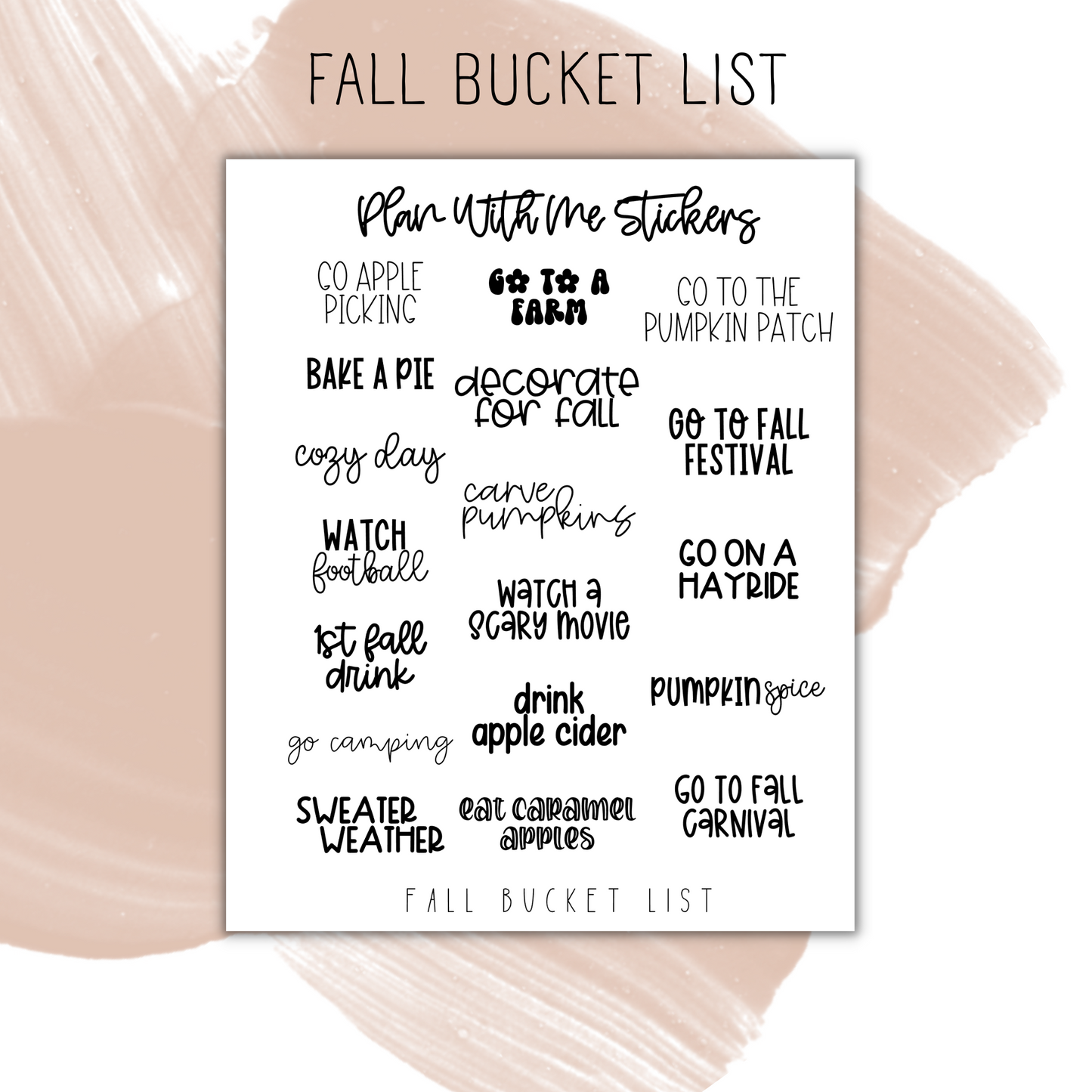 Fall Bucket List