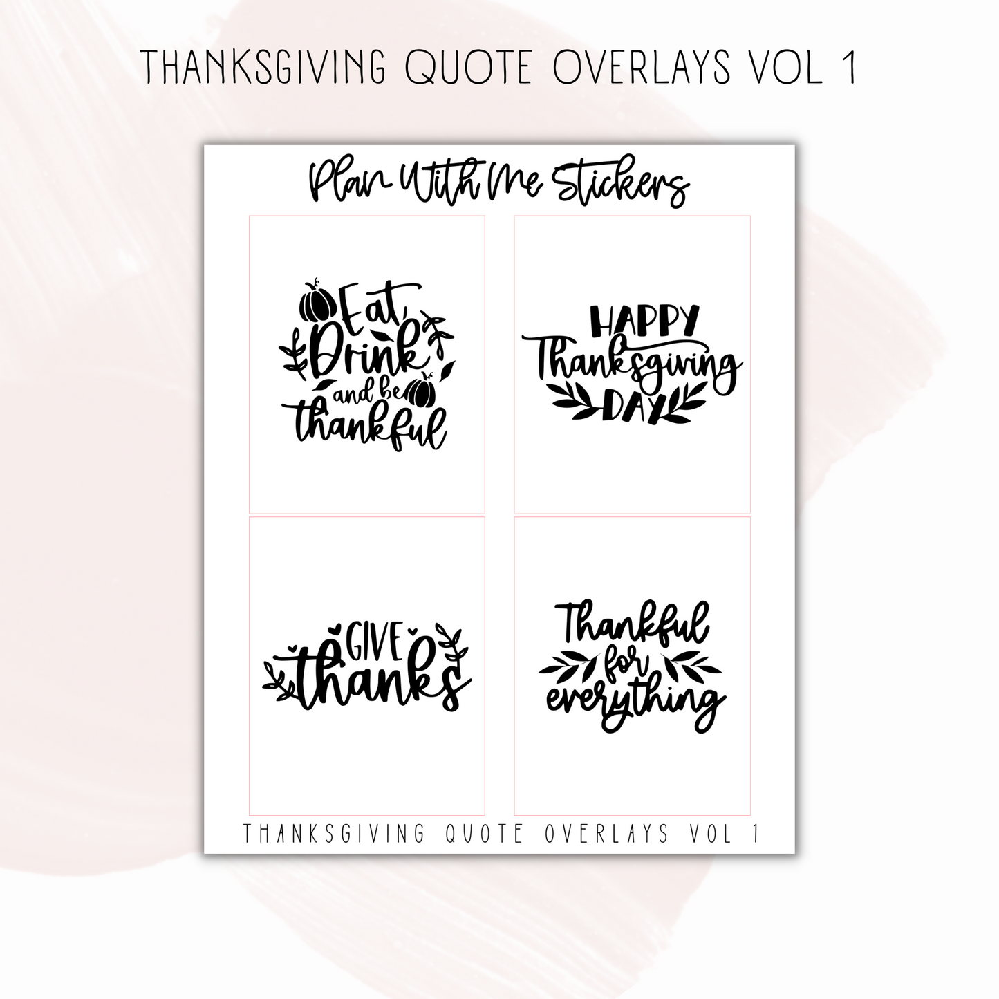Thanksgiving Quote Overlays Vol 1
