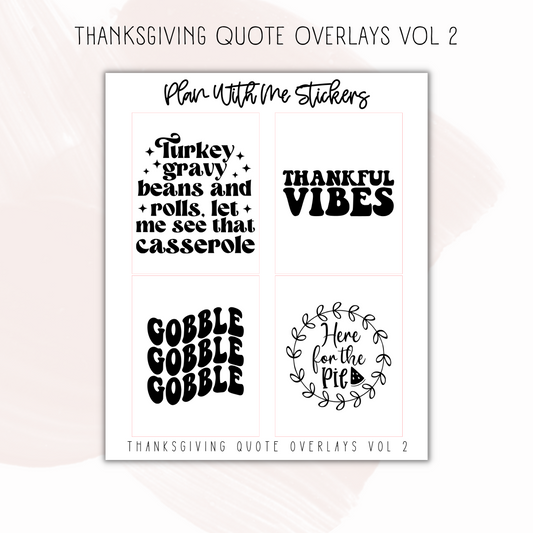 Thanksgiving Quote Overlays Vol 2