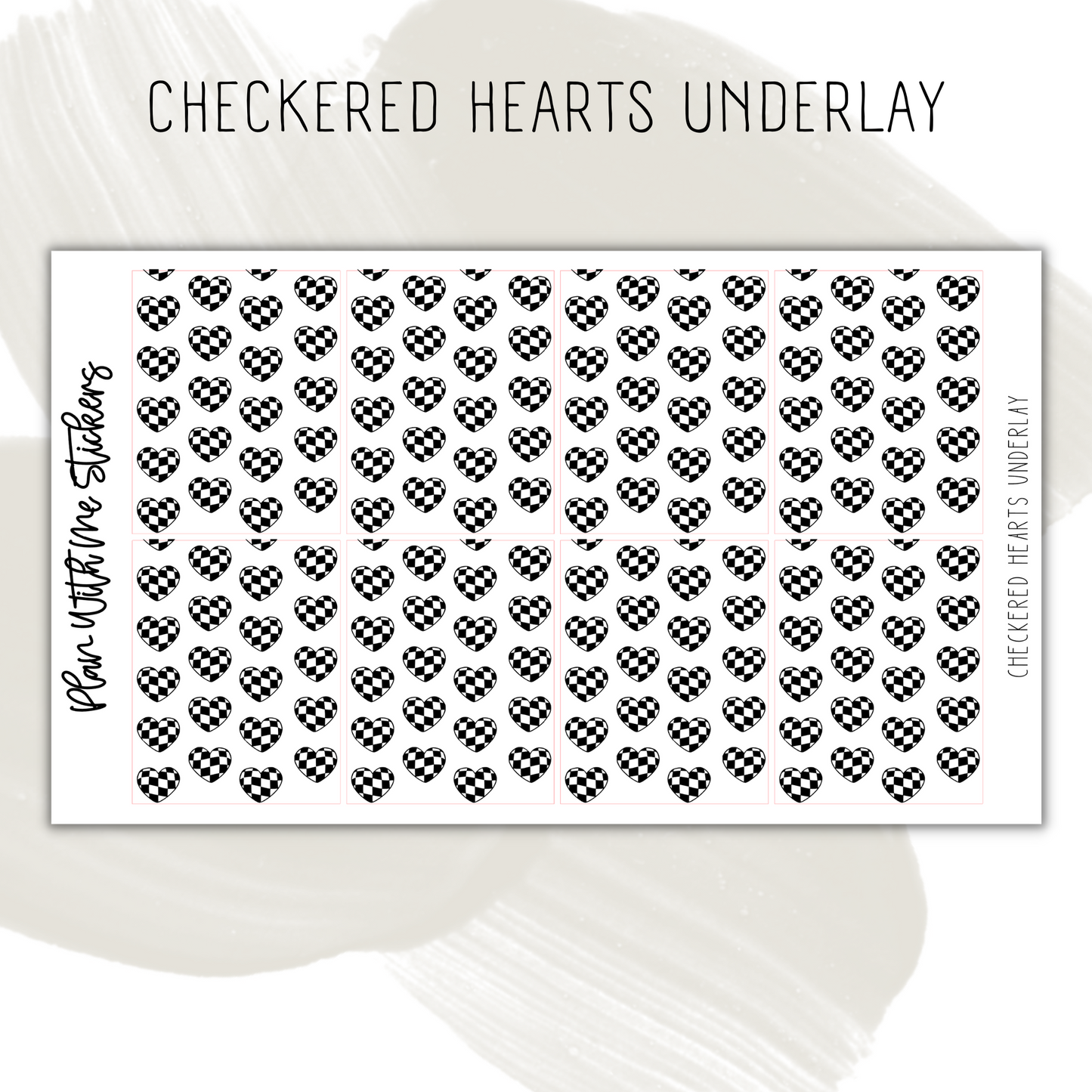 Checkered Hearts Underlay