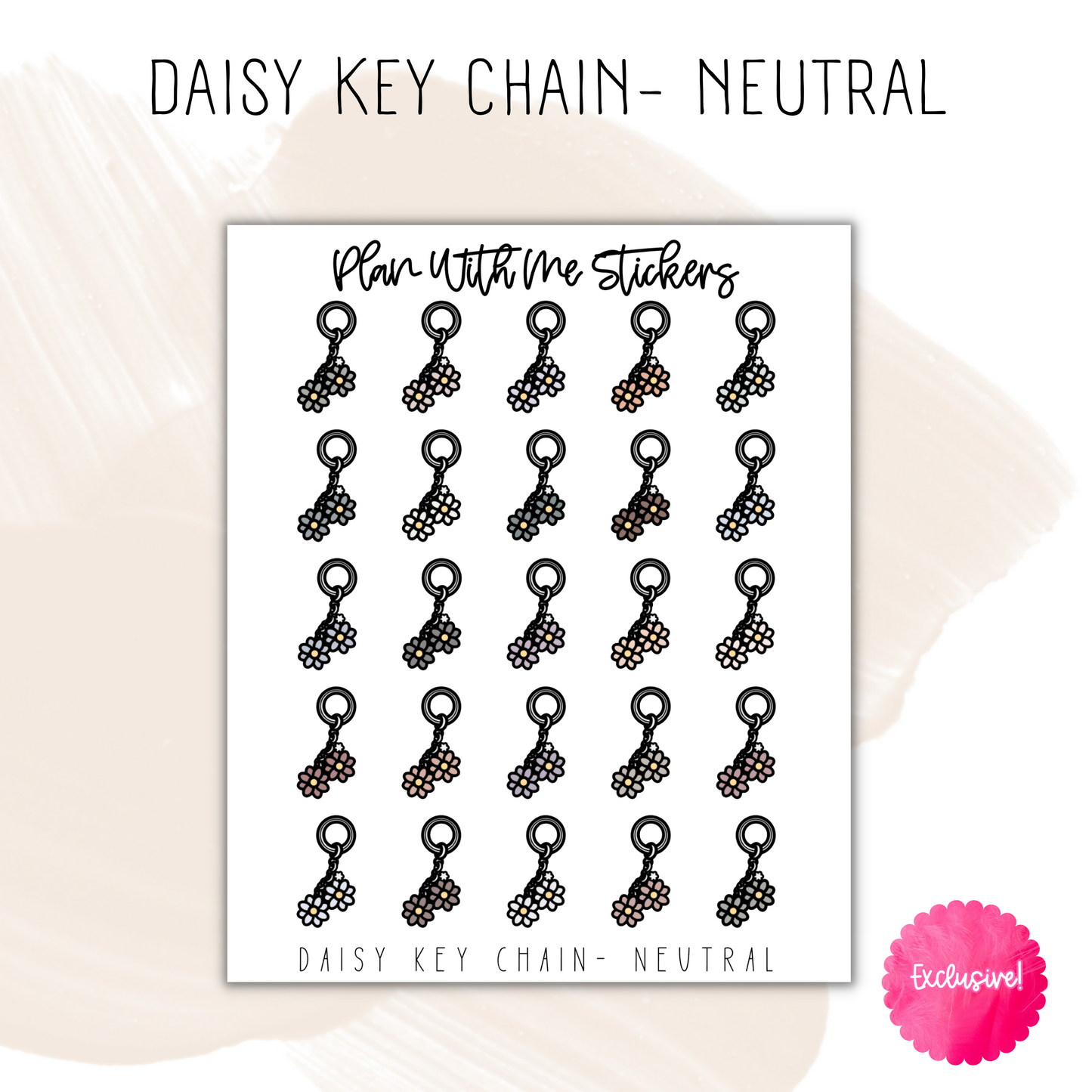 Daisy Key Chain | Doodles