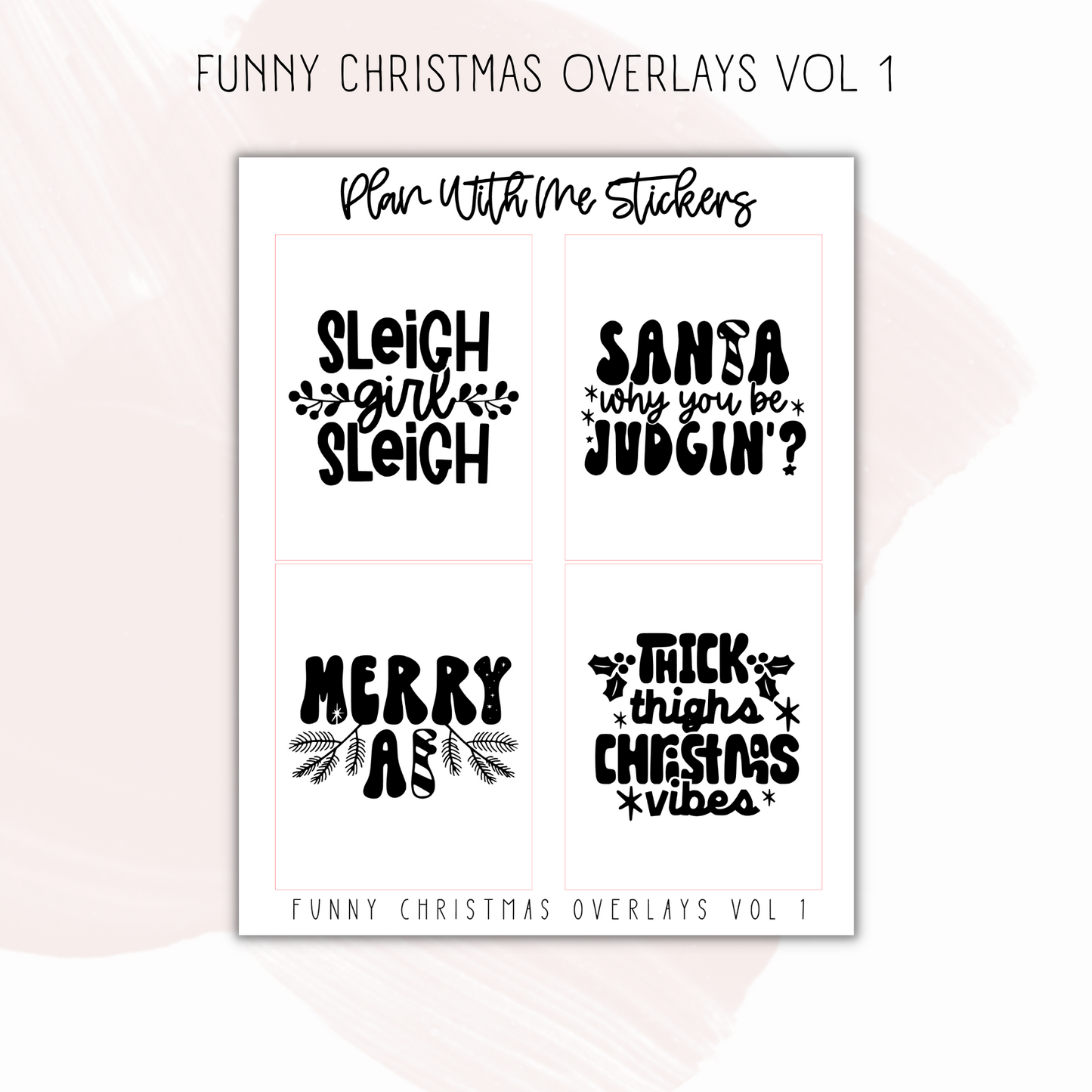 Funny Christmas Overlays Vol 1