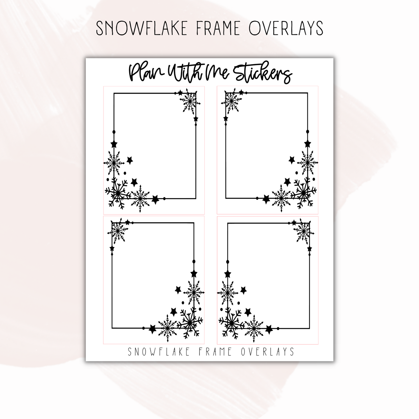 Snowflake Frame Overlays