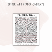 Load image into Gallery viewer, Spider Web Header Overlays
