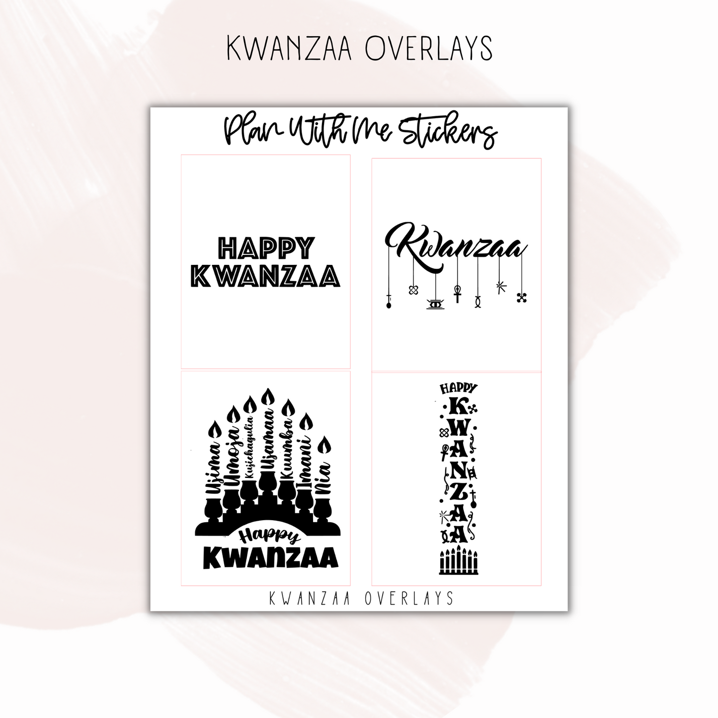Kwanzaa Overlays