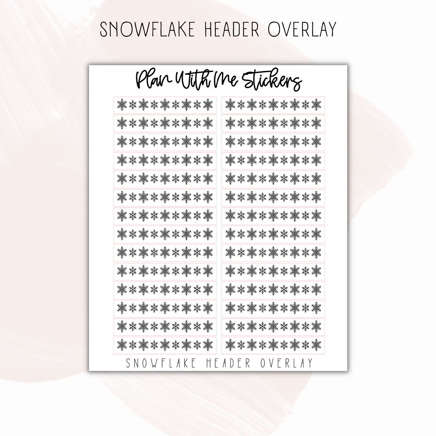 Snowflake Header Overlays