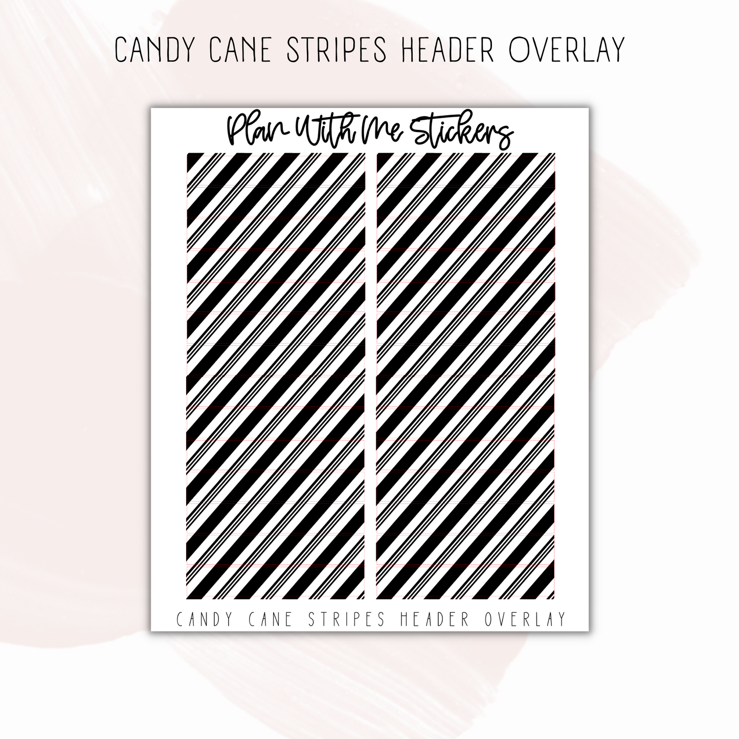 Candy Cane Stripes Header Overlays