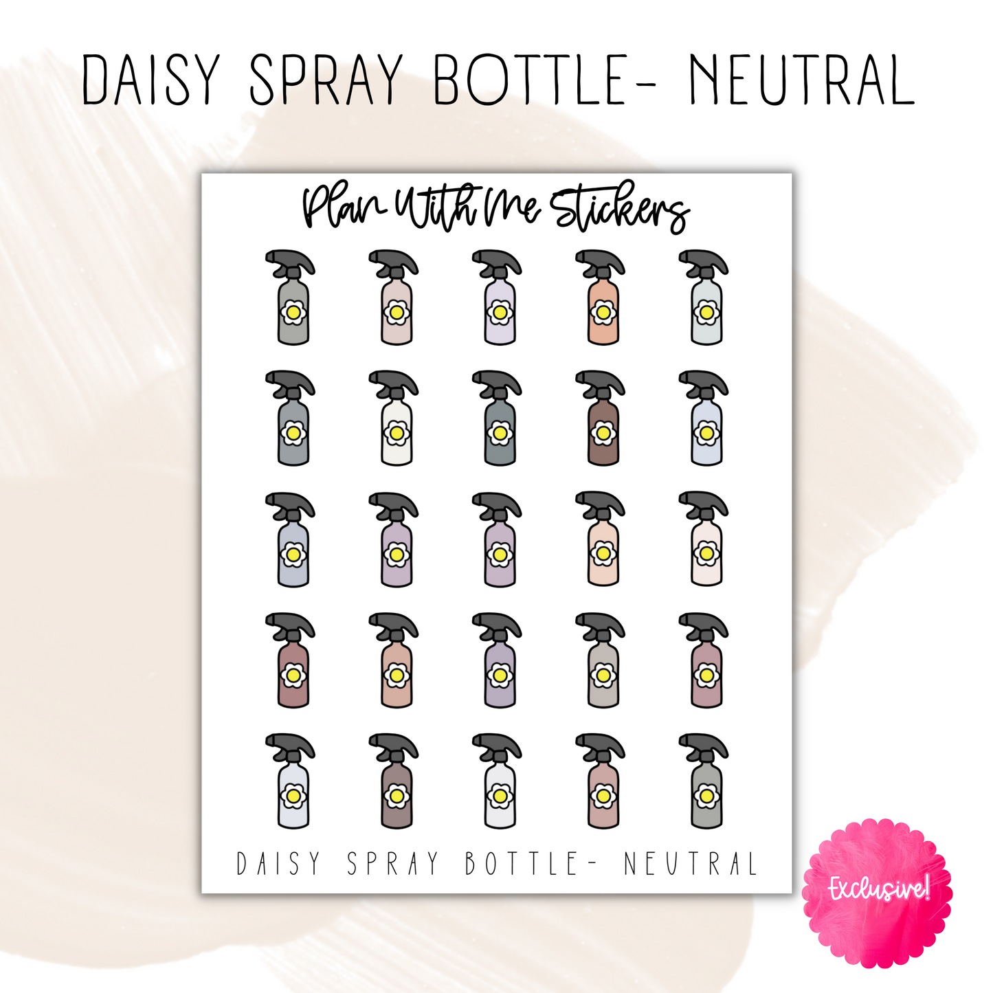 Daisy Spray Bottle | Doodles