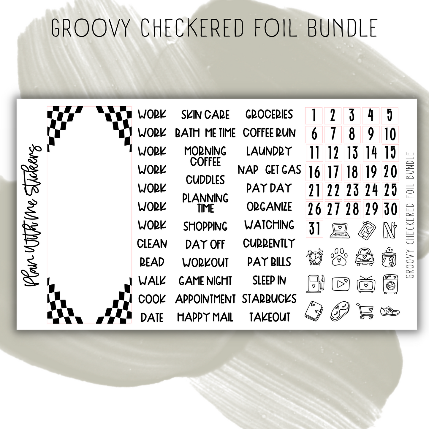 Groovy Checkered Foil Bundle