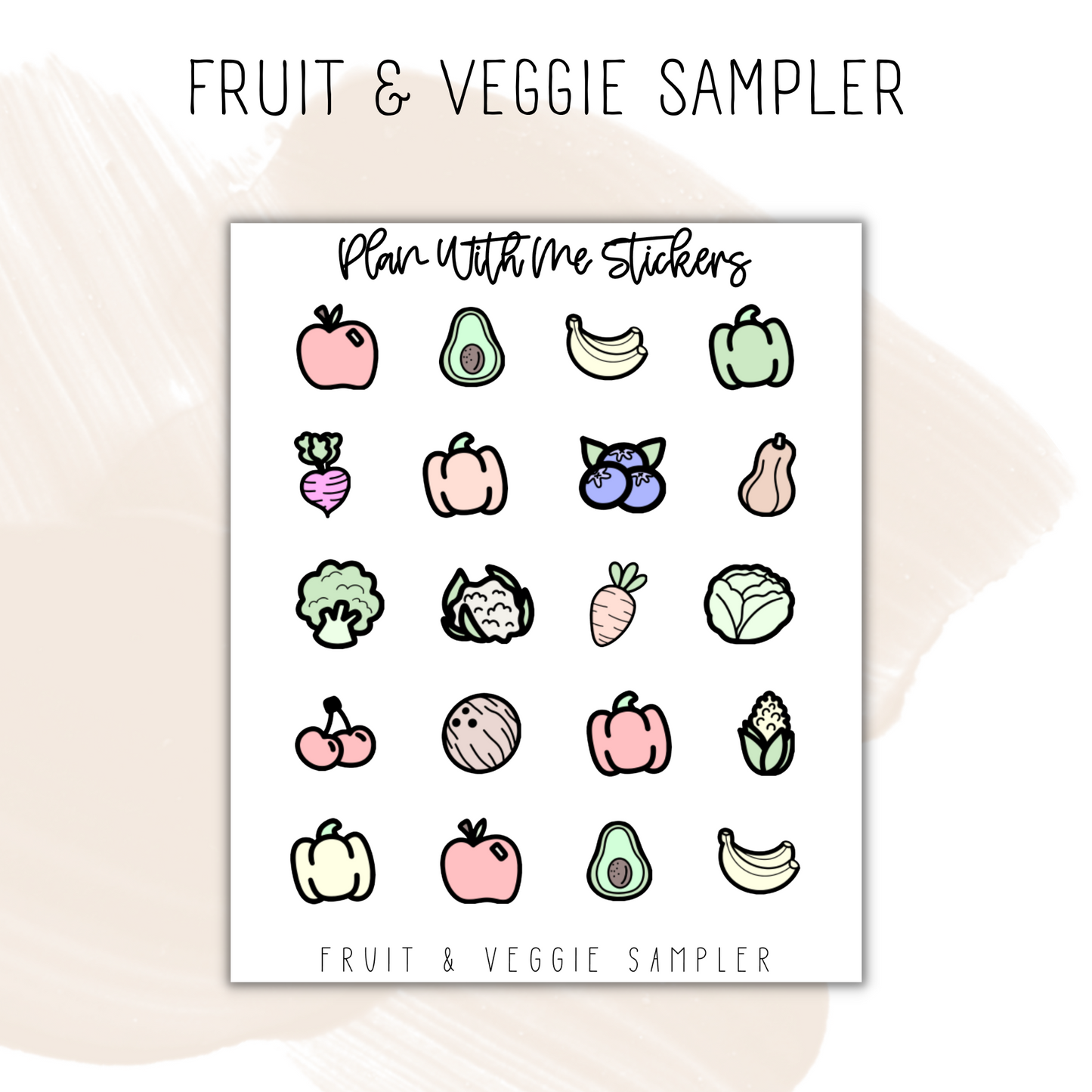 Fruit & Veggie Sampler | Doodles