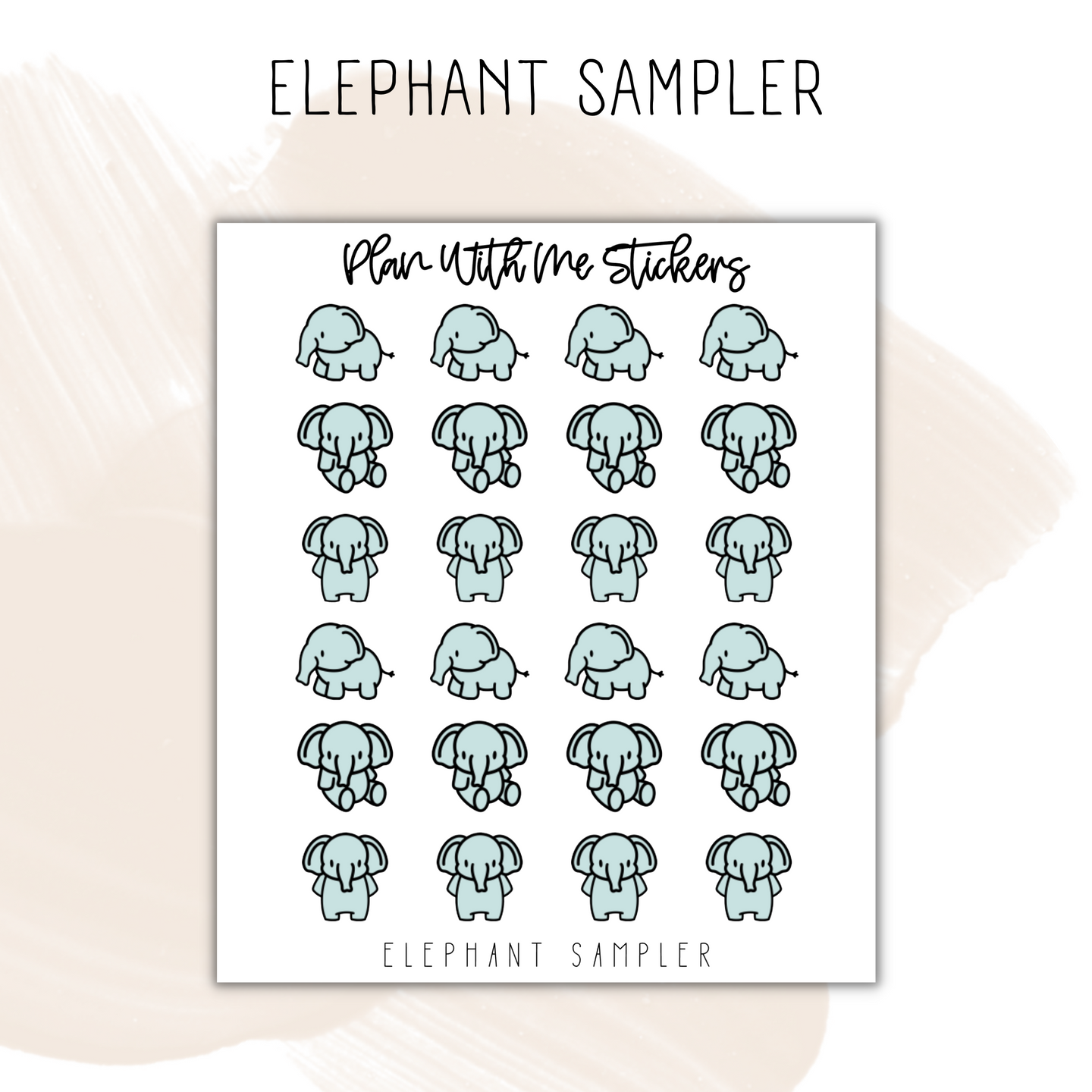 Elephant Sampler | Doodles