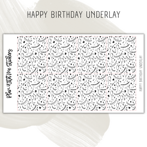 Happy Birthday Underlay