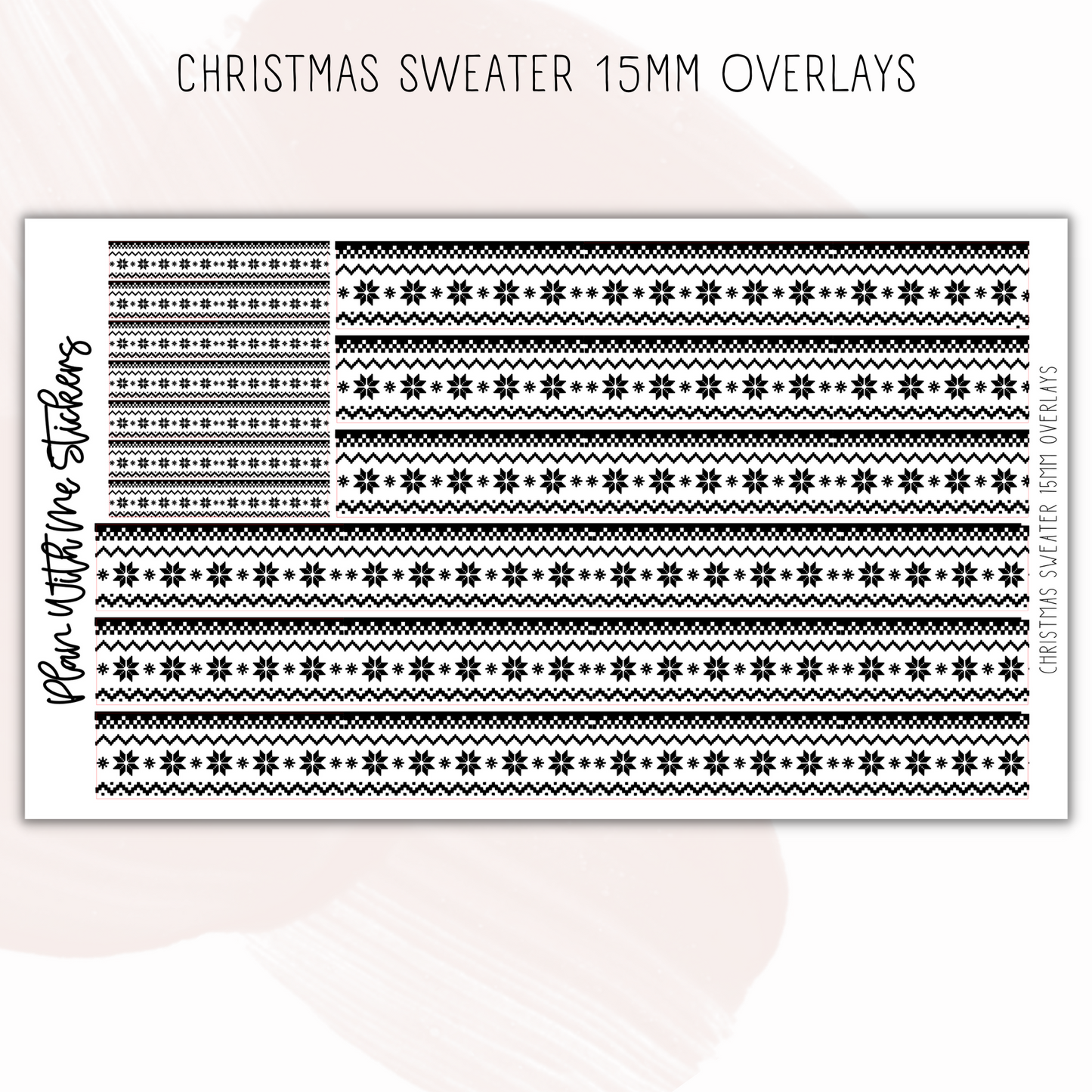 Christmas Sweater 15mm Overlays