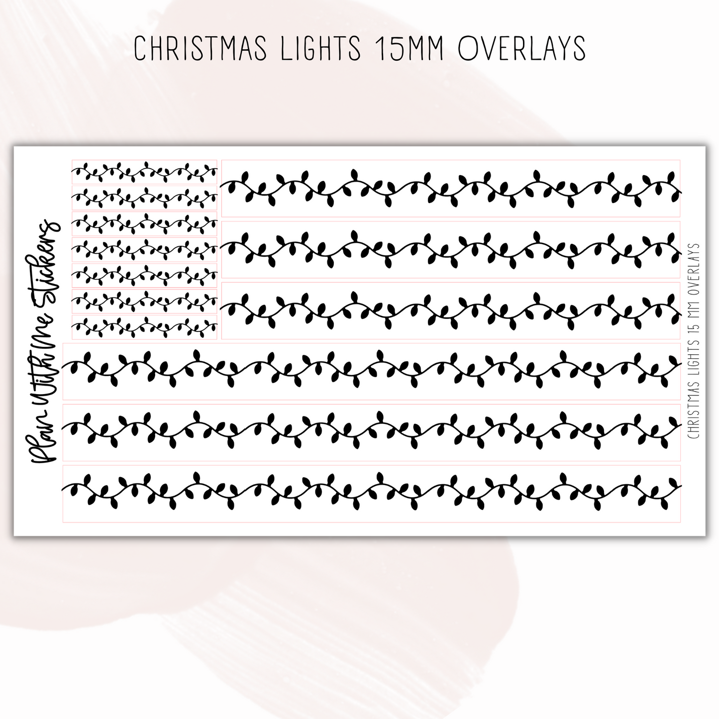 Christmas Lights 15mm Overlays
