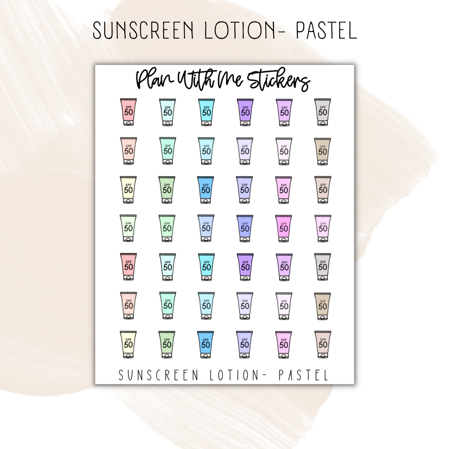 Sunscreen Lotion | Doodles