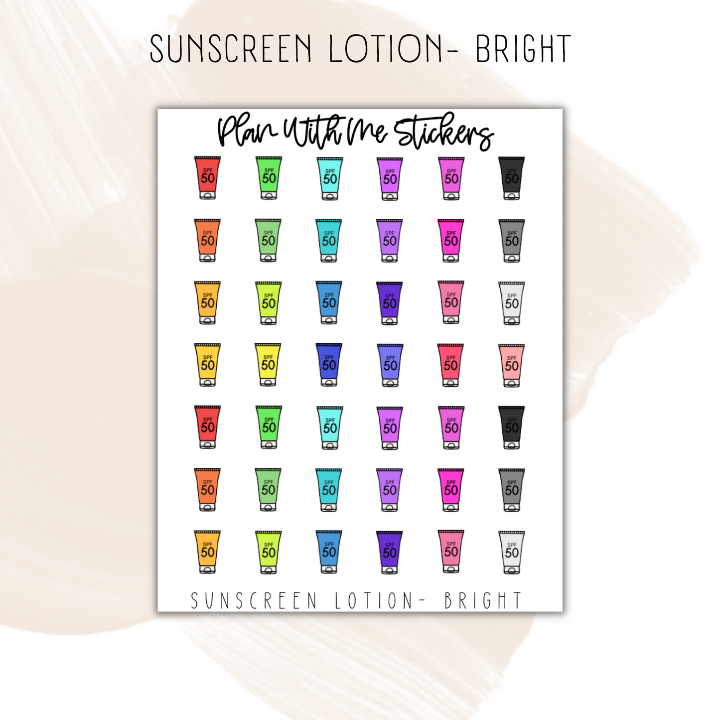 Sunscreen Lotion | Doodles