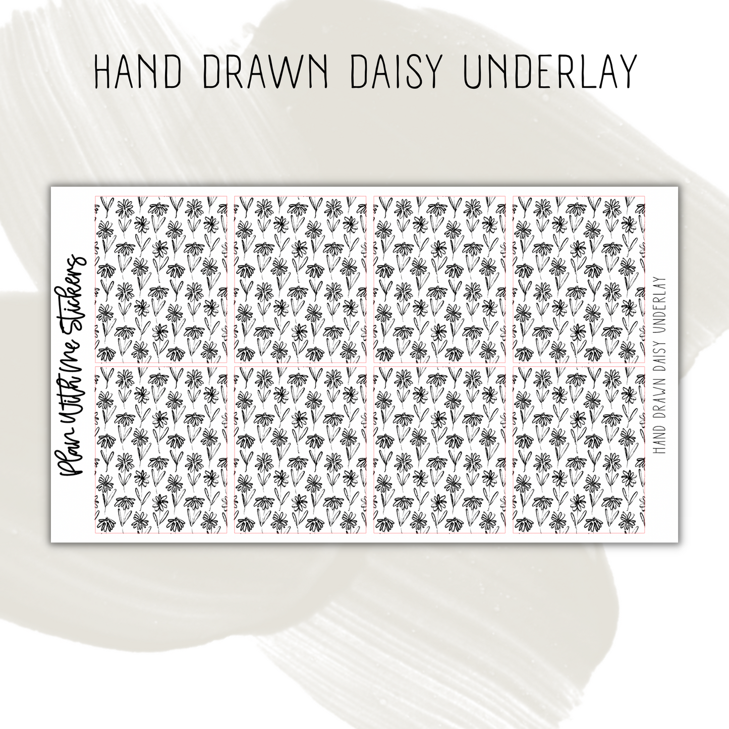 Hand Drawn Daisy Underlay