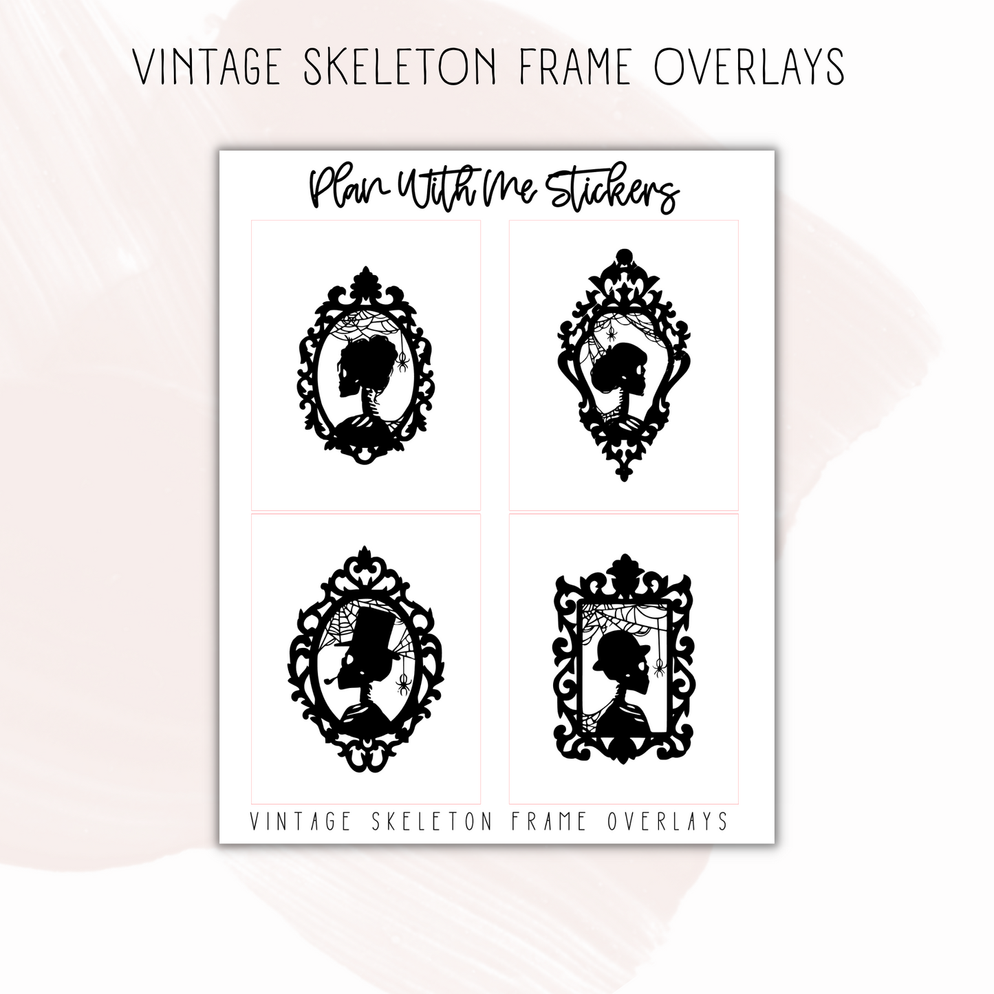 Vintage Skeleton Frame Overlays