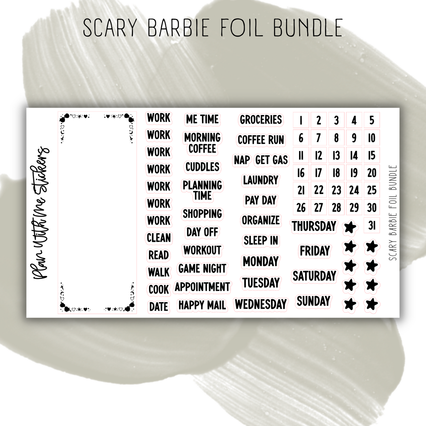 Scary Barbie Foil Bundle- Bunny Bear Plans Collab