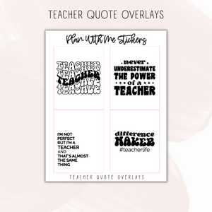 Teacher Overlays Vol 1