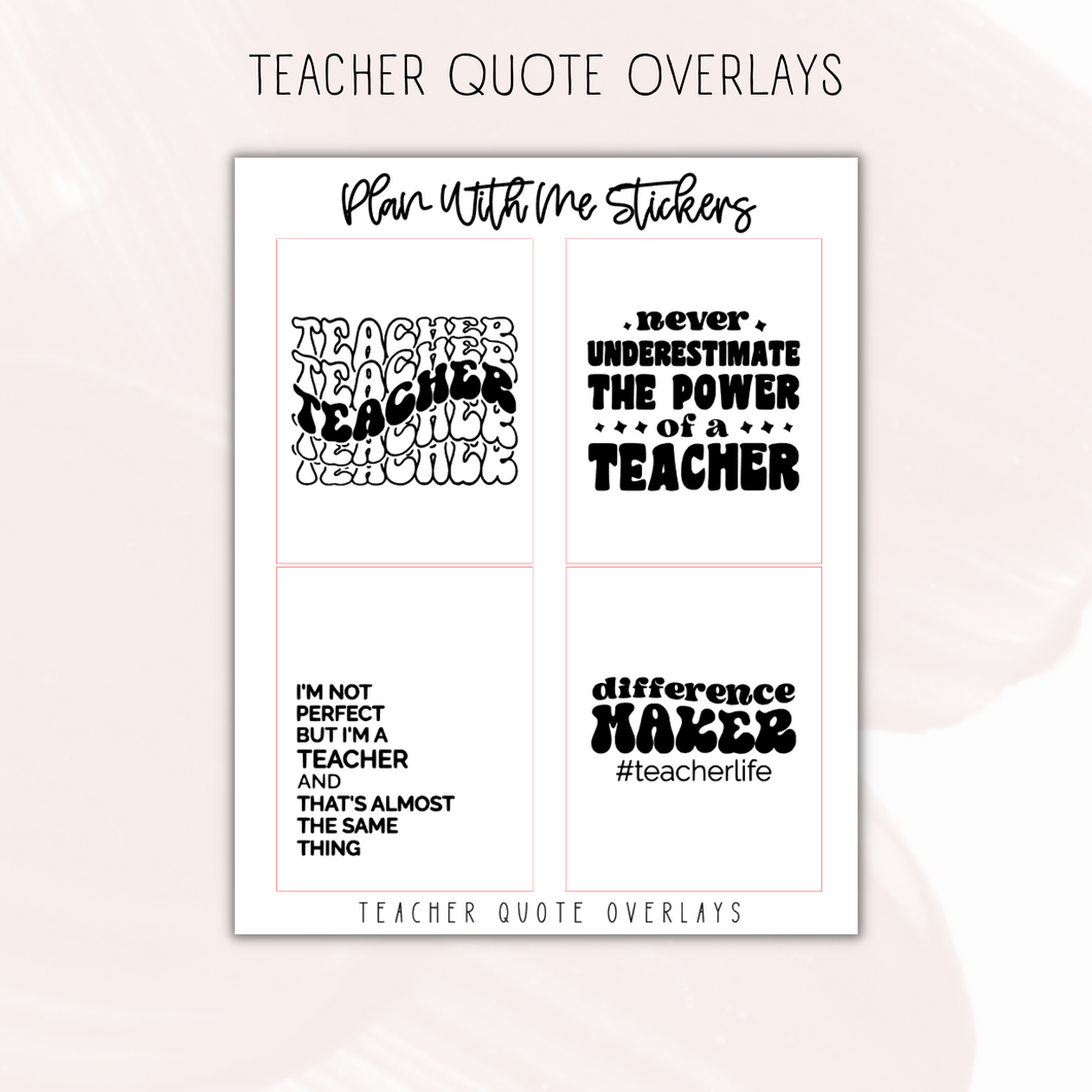 Teacher Overlays Vol 1