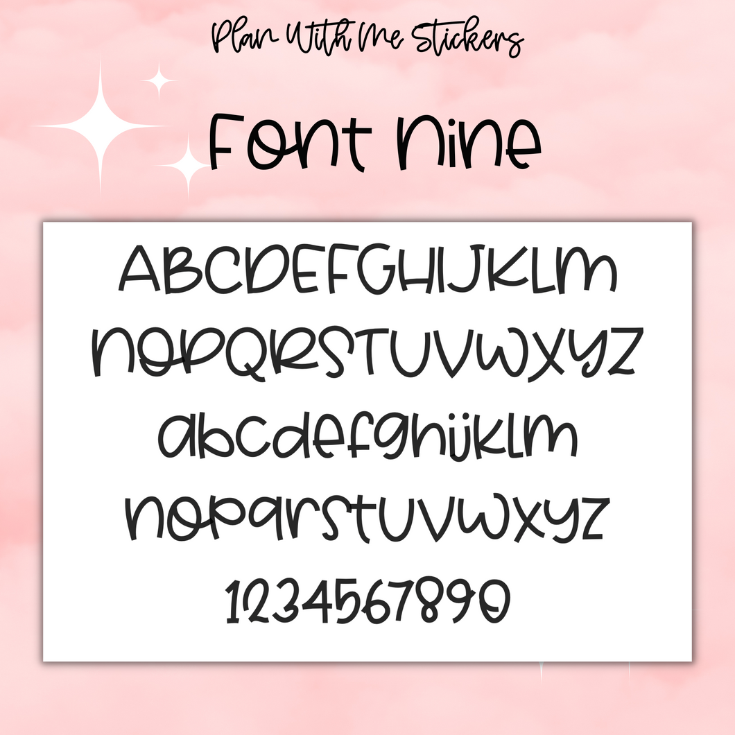 Large Multi Custom- Font 9