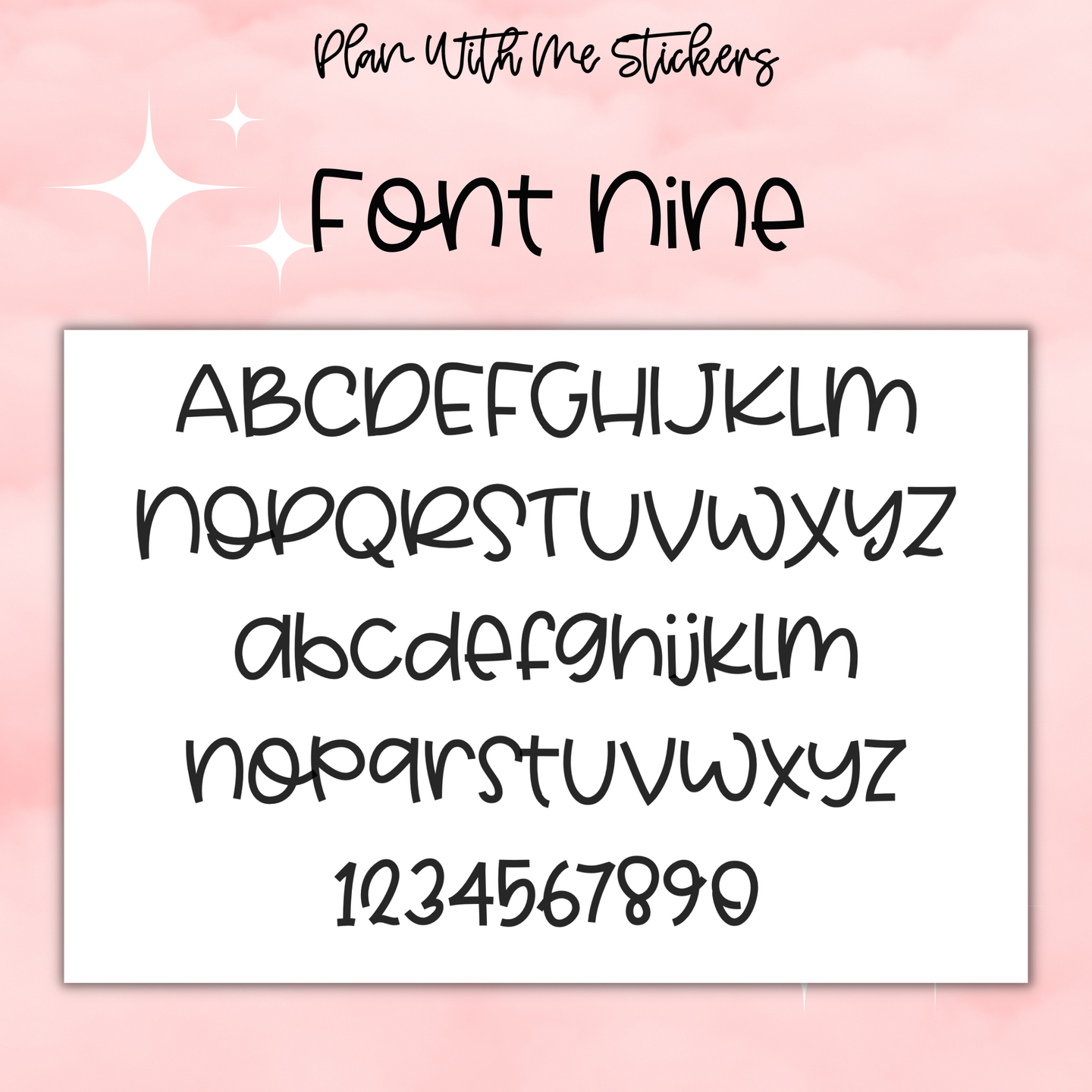 Large Multi Custom- Font 9