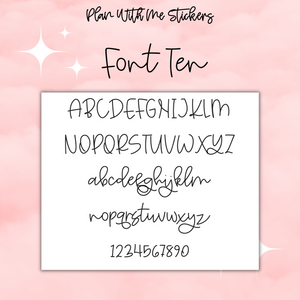 Large Multi Custom- Font 10