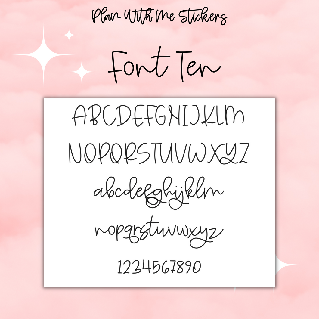 Large Multi Custom- Font 10