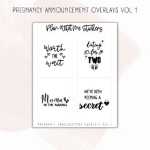 Load image into Gallery viewer, Pregnancy Announcement Overlays Vol 1
