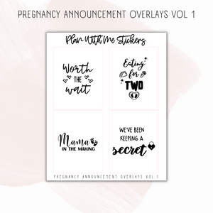 Pregnancy Announcement Overlays Vol 1