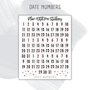 Date Numbers