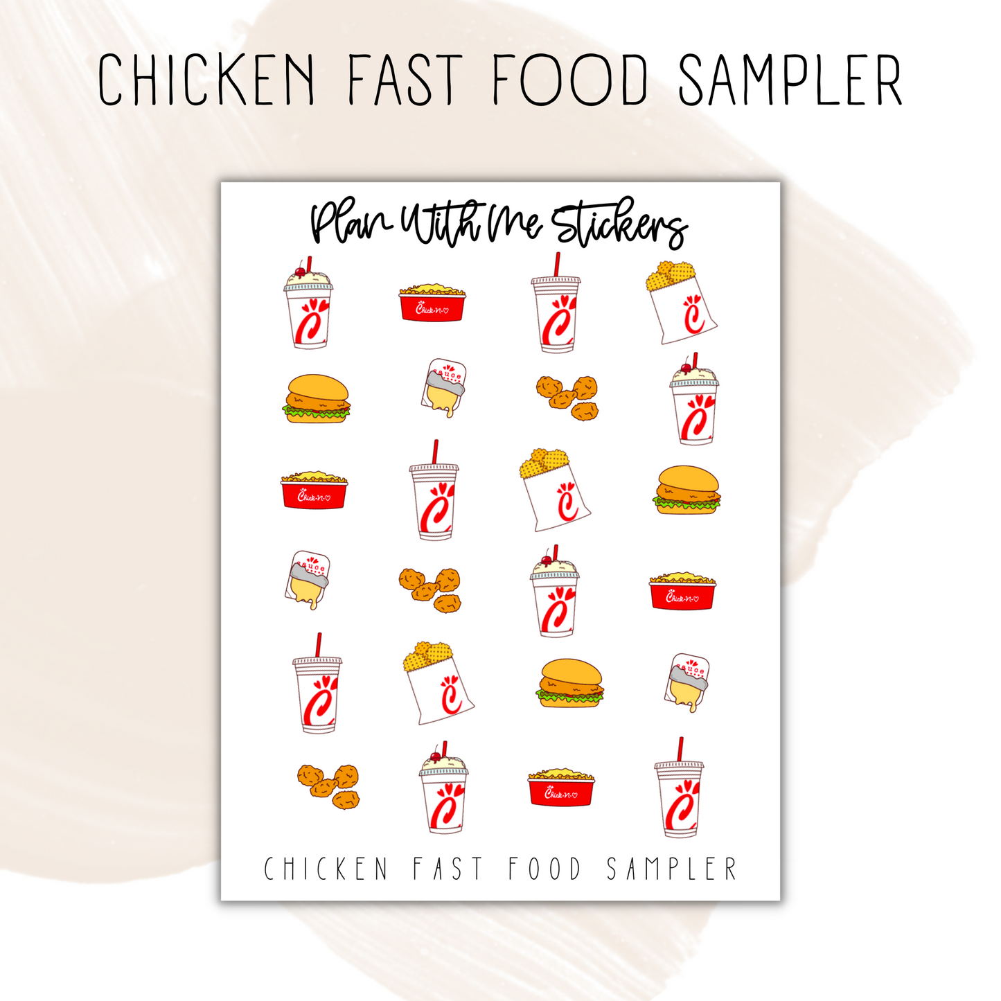 Chicken Fast Food Sampler | Doodles