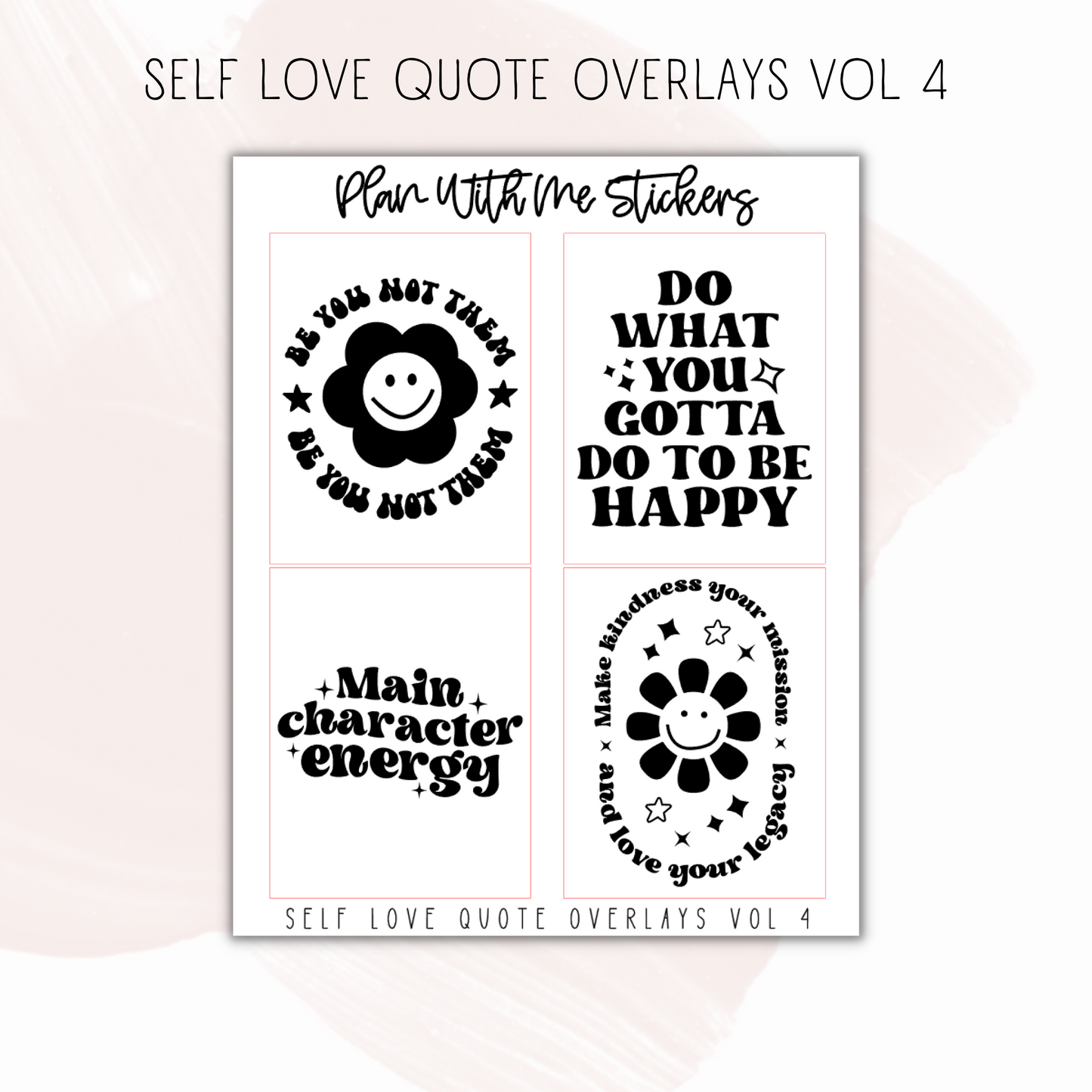 Self Love Quote Overlays Vol 4
