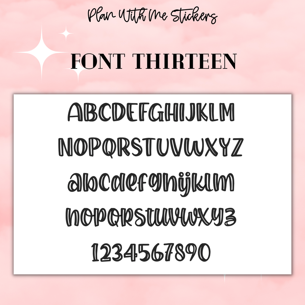 Large Multi Custom- Font 13