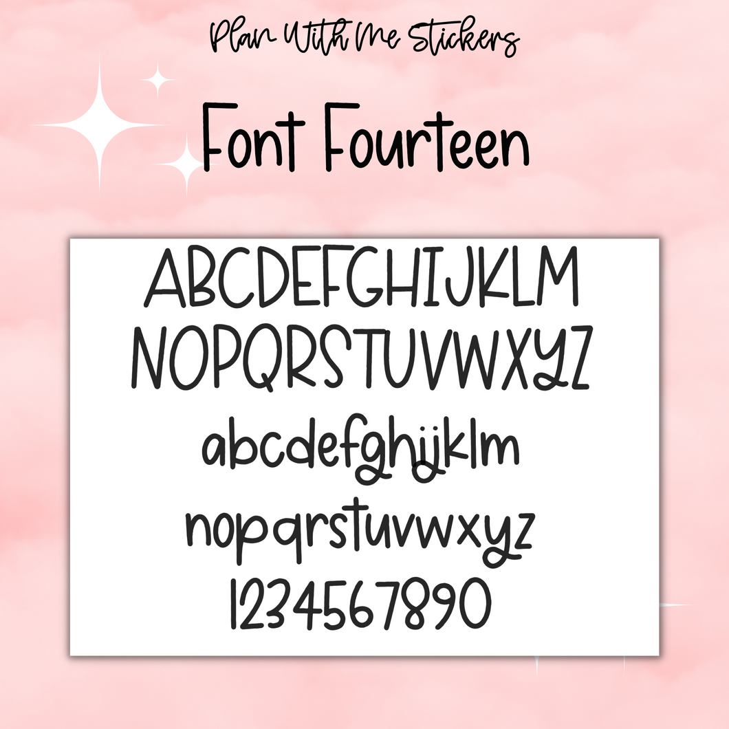 Large Multi Custom- Font 14